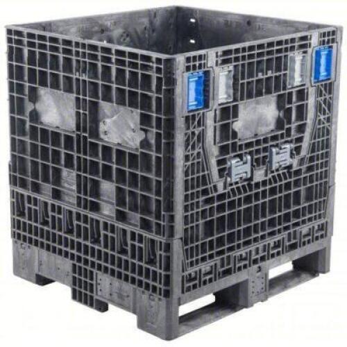 DESCRIPTION: (1) COLLAPSIBLE BULK CONTAINER BRAND/MODEL: ORBIS #8CA51 INFORMATION: BLACK, 4 WAY ENTRY, STACKABLE SIZE: 12.5 CU FT, 32" X 30" X 34" RET