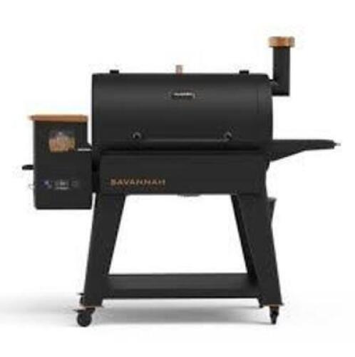 DESCRIPTION: (1) WOOD PELLET SMOKER / GRILL BRAND/MODEL: PITBOSS INFORMATION: SAVANNAH, ONYX EDITION RETAIL$: $747.00 EA QTY: 1
