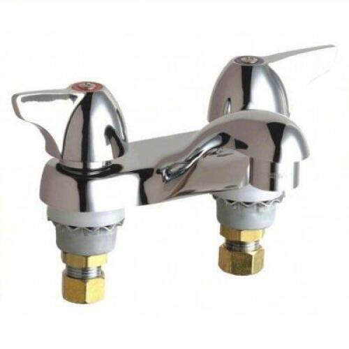 DESCRIPTION: (2) LOW ARC BATHROOM FAUCET BRAND/MODEL: CHICAGO FAUCETS #48YD92 INFORMATION: CHROME FINISH, MANUAL, 802 RETAIL$: $216.23 EA QTY: 2