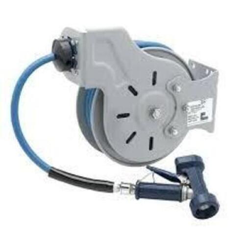 DESCRIPTION: (1) HOSE REEL BRAND/MODEL: RELIABILITY BUILT #B-7212-01 INFORMATION: GRAY, FEMALE NPT CONNECTION, 3/8 IN CONNECTION SIZE, 3.7 GPM FLOW RA