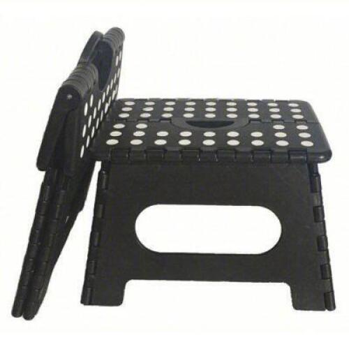 DESCRIPTION: (2) STEP STOOL BRAND/MODEL: BIG JOHN #412A51 INFORMATION: BLACK, PLASTIC, 700 LB CAPACITY SIZE: 8.8" H RETAIL$: $40.16 EA QTY: 2
