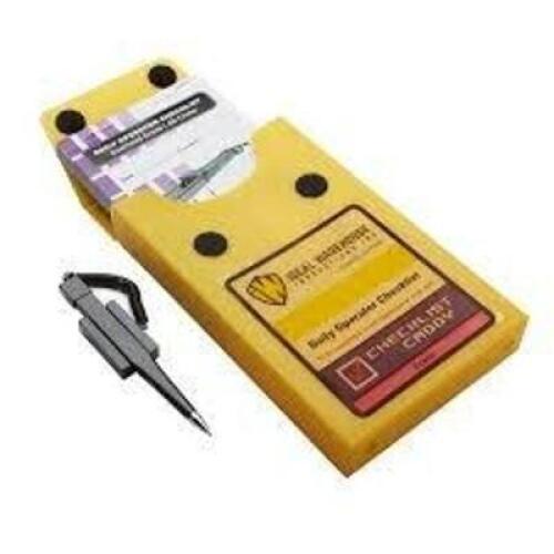 DESCRIPTION: (4) DAILY OPERATOR CHECKLIST BRAND/MODEL: IDEAL WAREHOUSE INFORMATION: YELLOW CASE, COMES WITH PEN, AERIAL WORK PLATFORM RETAIL$: $51.20