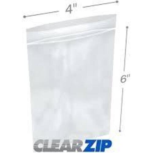 DESCRIPTION: (6) BOXES OF (1000) LOCK TOP BAG BRAND/MODEL: CLEARZIP #CZ40406 INFORMATION: CLEAR SIZE: 4" X 6" RETAIL$: $22.88 EA QTY: 6
