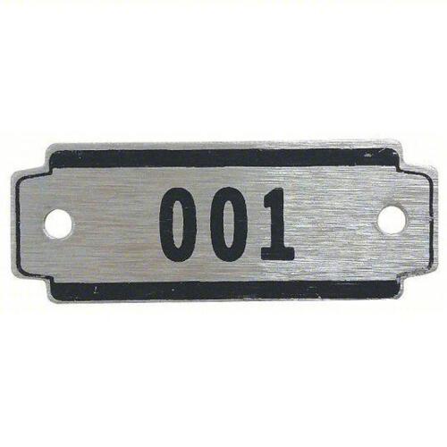 DESCRIPTION: (1) CASE OF (30) PACKS OF (10) LOCKER TAGS BRAND/MODEL: 2VUV8 SIZE: 1 to 10: 2 3/8 in x 7/8 in, 10 Plates, 1 to 10 RETAIL$: $175.00 EA QT