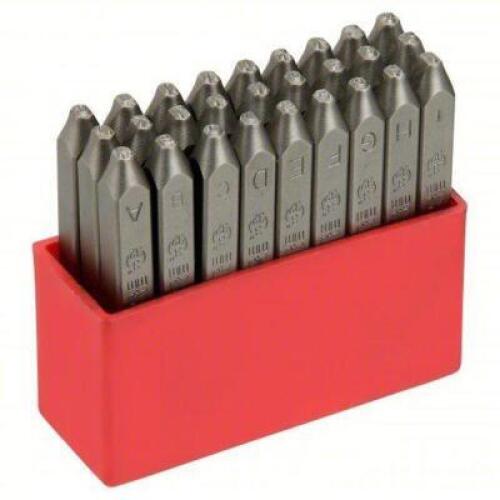 DESCRIPTION: (4) LETTER SET BRAND/MODEL: PRODUCT NUMBER #1F107 INFORMATION: A THRU Z, AMPERSAND(&), 3/32 IN CHARACTER HT, 2 3/4 IN SHANK LG, STEEL RET