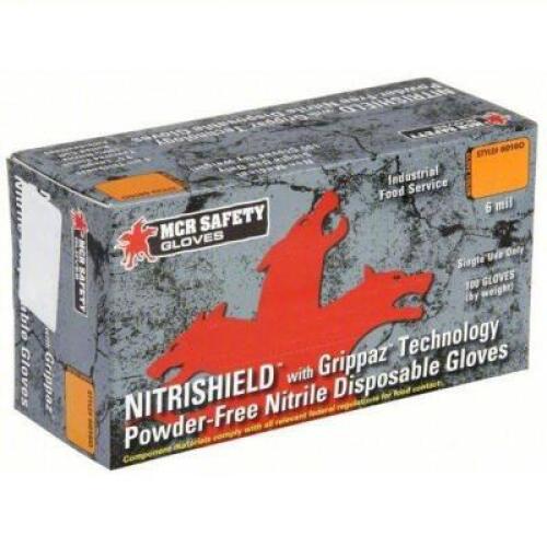 DESCRIPTION: (10) BOXES OF (100) PAIRS OF DISPOSABLE GLOVES BRAND/MODEL: MCR SAFETY #415M87 SIZE: LARGE RETAIL$: $32.01 EA QTY: 10