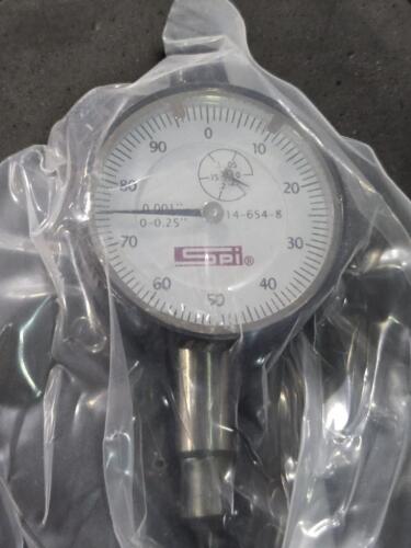 DESCRIPTION: (1) DIAL DROP INDICATOR BRAND/MODEL: SPI 14-654-8 SIZE: 0.2500" MAX 1-100 MAX DIAK RETAIL$: $102.27 QTY: 1