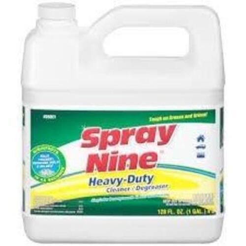 DESCRIPTION: (2) HEAVY-DUTY DEGREASER BRAND/MODEL: SPRAY NINE #26801 SIZE: 1 GALLON RETAIL$: $27.99 EA QTY: 2