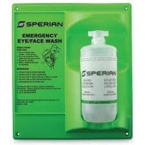 DESCRIPTION: (1) EYEWASH WALL STATION BRAND/MODEL: EYESALINE HONEYWELL SIZE: 32 FL OZ RETAIL$: $74.00 EA QTY: 1