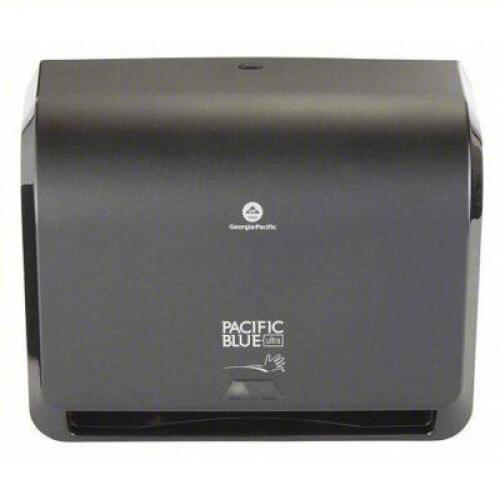 DESCRIPTION: (2) PAPER TOWEL DISPENSER BRAND/MODEL: GEORGIA-PACIFIC #55MW86 INFORMATION: BLACK SIZE: 9 in Paper Towel Wd, 1 3/4 in RETAIL$: $92.67 EA