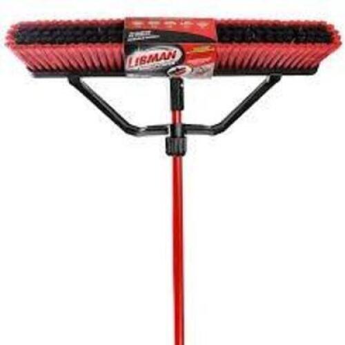 DESCRIPTION: (2) HIGH POWER MULTI-SURFACE PUSH BROOM BRAND/MODEL: LIBMAN SIZE: 24" RETAIL$: $15.97 EA QTY: 2