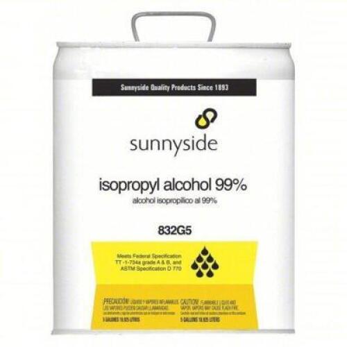 DESCRIPTION: (1) ISOPROPYL ALCOHOL BRAND/MODEL: SUNNYSIDE #58NE78 SIZE: 5 GALLON RETAIL$: $366.72 EA QTY: 1