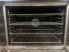 DESCRIPTION BLODGETT DOUBLE STACK GAS CONVECTION OVEN. BRAND / MODEL: BLODGETT ADDITIONAL INFORMATION NATURAL GAS, SN# 082411RA000T. COMES WITH (2) QU - 4