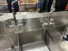 DESCRIPTION 75" THREE WELL STAINLESS POT SINK W/ SPRAYER AND RIGHT SIDE DRY BOARD. SIZE 75" LOCATION BAY 6 QTY 1 - 3