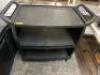 DESCRIPTION CARLISLE THREE TIER BLACK PLASTIC UTILITY CART. BRAND / MODEL: CARLISLE LOCATION BAY 6 QTY 1 - 2