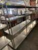 DESCRIPTION (3) GROUP 36" X 18" FOUR TIER STAINLESS SHELF. THIS LOT IS: SOLD BY THE PIECE SIZE 36" X 18" LOCATION BAY 6 QTY 3 - 3