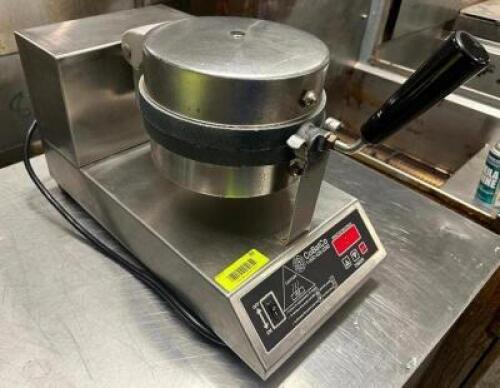 DESCRIPTION CABATCO COUNTER TOP WAFFLE MAKER. BRAND / MODEL: COBATCO BWI-40FSSE-L ADDITIONAL INFORMATION 120 VOLT, 1 PHASE. TESTED AND WORKING LOCATIO