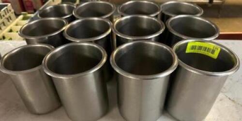DESCRIPTION (12) 4" STAINLESS ROUND INSERTS ADDITIONAL INFORMATION 4" THIS LOT IS: SOLD BY THE PIECE LOCATION BAY 6 QTY 12