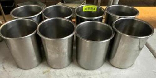 DESCRIPTION (8) 5" STAINLESS ROUND INSERTS ADDITIONAL INFORMATION 5" THIS LOT IS: SOLD BY THE PIECE LOCATION BAY 6 QTY 8