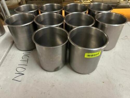 DESCRIPTION (10) 7" STAINLESS ROUND INSERTS ADDITIONAL INFORMATION 7" THIS LOT IS: SOLD BY THE PIECE LOCATION BAY 6 QTY 10