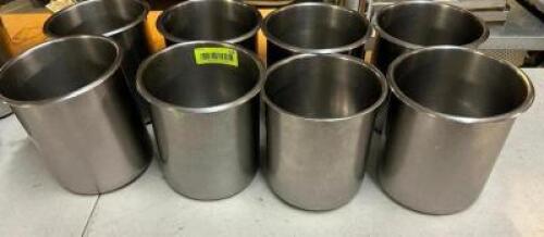 DESCRIPTION (8) 7" STAINLESS ROUND INSERTS ADDITIONAL INFORMATION 7" THIS LOT IS: SOLD BY THE PIECE LOCATION BAY 6 QTY 8