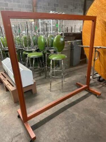 DESCRIPTION (3) 60" X 60" ROLL ABOUT PLEXI GLASS PARTITIONS W/ WOODEN FRAMES. ADDITIONAL INFORMATION COVID ERA PARTITIONS. THIS LOT IS: SOLD BY THE PI