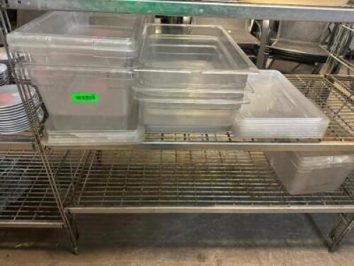 DESCRIPTION (1) LOT OF ASSORTED PLASTIC CONTAINERS AND LIDS. THIS LOT IS: ONE MONEY LOCATION BAY 6 QTY 1