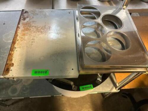 DESCRIPTION (2) FIVE GROUP STAINLESS SALAD BAR INSERT HOLDERS THIS LOT IS: ONE MONEY LOCATION BAY 6 QTY 1