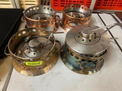 DESCRIPTION (4) COPPER PLATED CHAFFER BURNERS. THIS LOT IS: SOLD BY THE PIECE LOCATION BAY 6 QTY 4