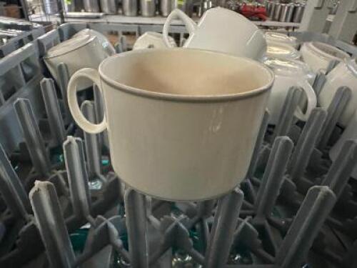 DESCRIPTION (12) COFFEE MUGS ADDITIONAL INFORMATION W/ GLASS RACK THIS LOT IS: SOLD BY THE PIECE LOCATION BAY 6 QTY 12