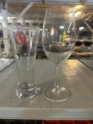 DESCRIPTION GLASS RACK W/ CONTENTS - ASSORTED BAR GLASSES. THIS LOT IS: ONE MONEY LOCATION BAY 6 QTY 1