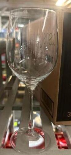 DESCRIPTION (25) WINE GLASSES. ADDITIONAL INFORMATION W/ GLASS RACK THIS LOT IS: SOLD BY THE PIECE LOCATION BAY 6 QTY 25