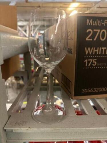 DESCRIPTION (25) WINE GLASSES. ADDITIONAL INFORMATION W/ GLASS RACK THIS LOT IS: SOLD BY THE PIECE LOCATION BAY 6 QTY 25