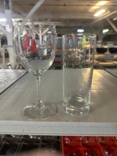 DESCRIPTION GLASS RACK W/ CONTENTS - ASSORTED BAR GLASSES. THIS LOT IS: ONE MONEY LOCATION BAY 6 QTY 1
