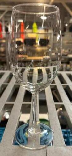DESCRIPTION (12) WINE GLASSES. ADDITIONAL INFORMATION W/ GLASS RACK THIS LOT IS: SOLD BY THE PIECE LOCATION BAY 6 QTY 12
