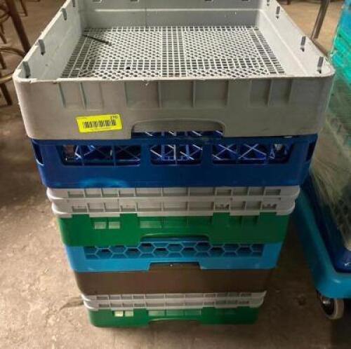 DESCRIPTION (4) ASSORTED GLASS RACKS W/ DOLLY. THIS LOT IS: ONE MONEY LOCATION BAY 6 QTY 1