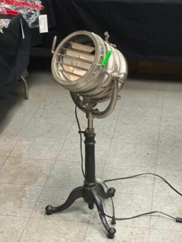 VINTAGE SEARCH LIGHT DECOR WITH IRON STAND