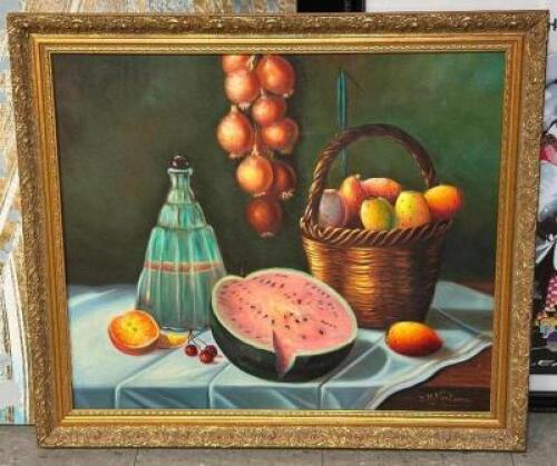 FRAMED OIL ON CANVAS