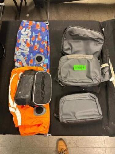 (6) - ASSORTED CAMPING, FIREARM, AND BIKE BAGS