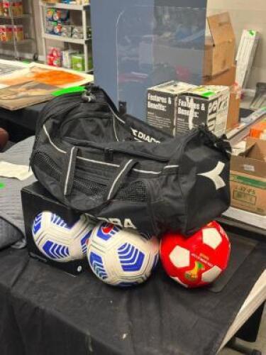 6 PC. SOCCER BAG AND BALL SET