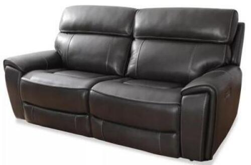 TWO PIECE LEATHER SECTIONAL SOFA