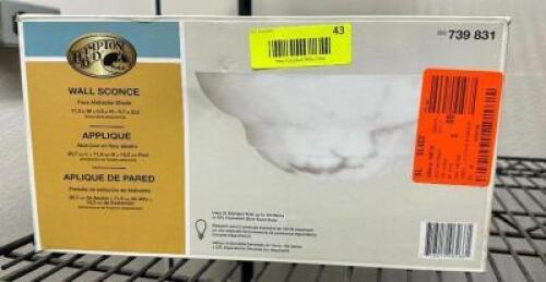 FAUX ALABASTER SHADE WALL SCONCE