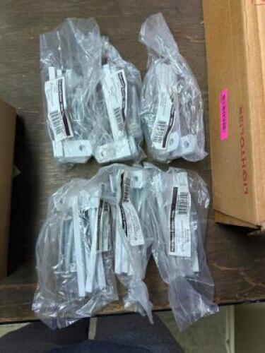 (6)- WHITE FLUSH MOUNT BRACKETS