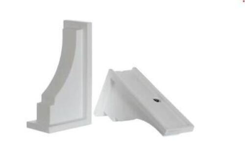 (5)- BOXES OF FAIRFIELD DECORATIVE WHITE BRACKETS