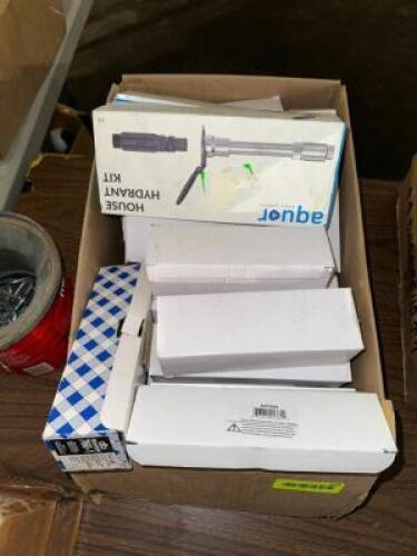 ONE BOX OF ASSORTED PLUMBING SUPPLIES