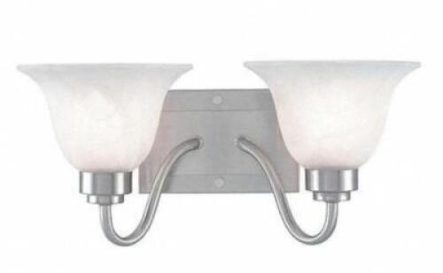(4)- NICKEL FINISH WALL LIGHTS