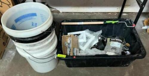BUCKETS AND ASSORTED HARDWARE