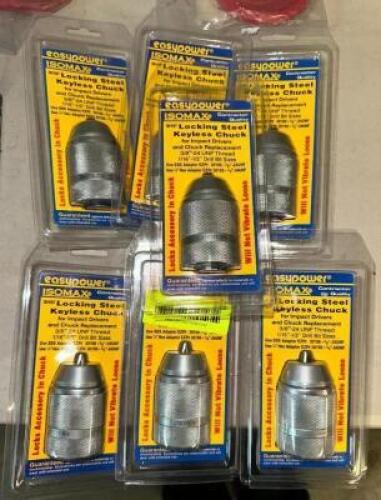 (7)- LOCKING STEEL KEYLESS CHUCKS