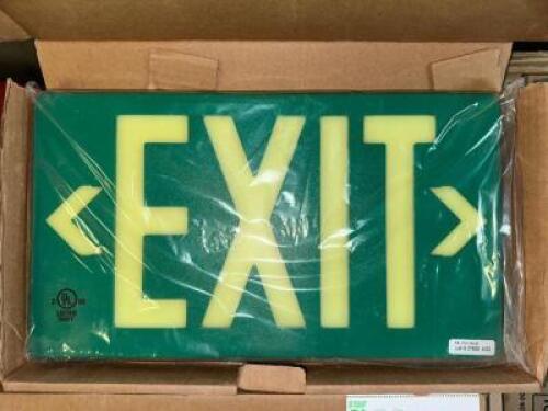 DOUBLE SIDED GREEN EXIT SIGN