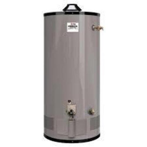 DESCRIPTION: (1) COMMERCIAL GAS WATER HEATER BRAND/MODEL: RHEEM-RRUD #G100-80N INFORMATION: NATURAL GAS, LOW NOX, 100 GAL, 76,000 BTU, 69.63 IN HT RET